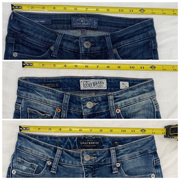 Lucky Brand Jeans Bundle of three 00/24 tapered/skinny Jeans - Picture 8 of 10